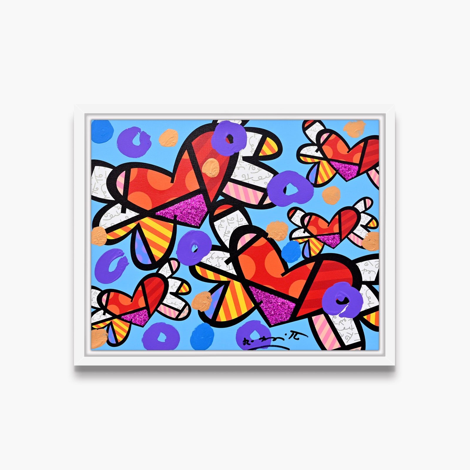 Love Is In The Air Too (Blue) - Mixed Media Original