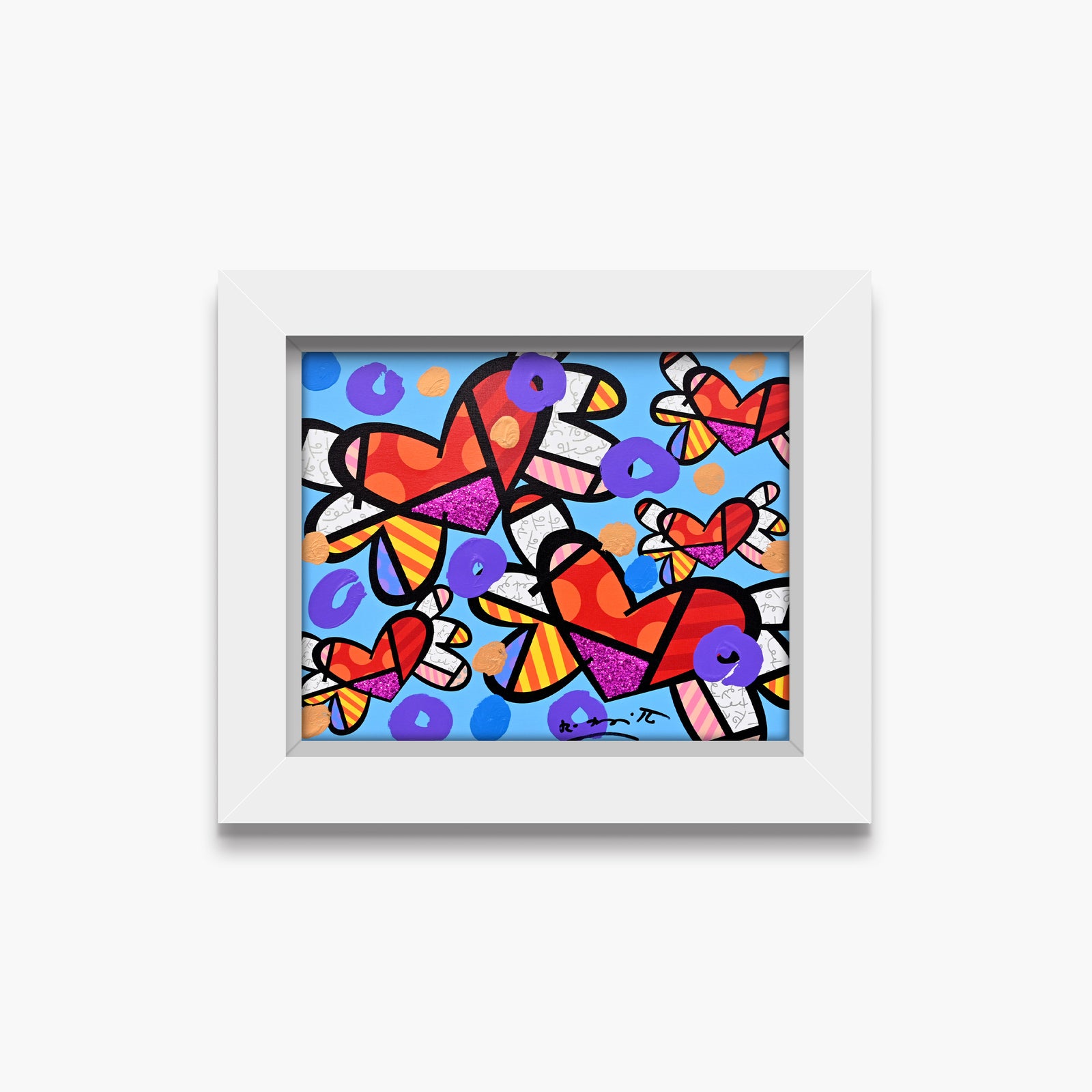 Love Is In The Air Too (Blue) - Mixed Media Original