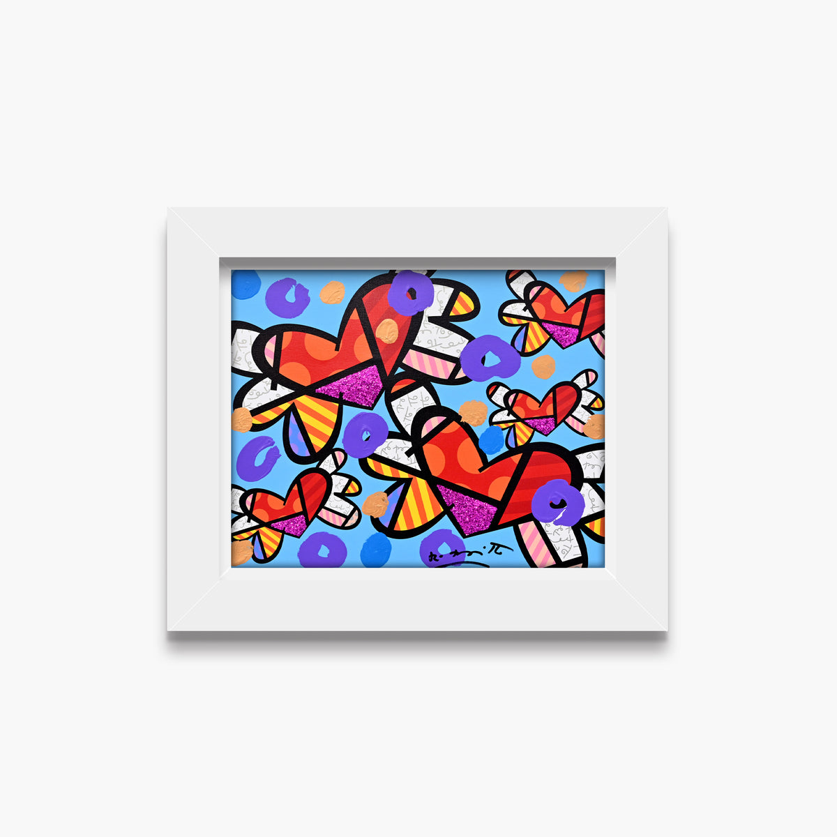 Love Is In The Air Too (Blue) - Mixed Media Original