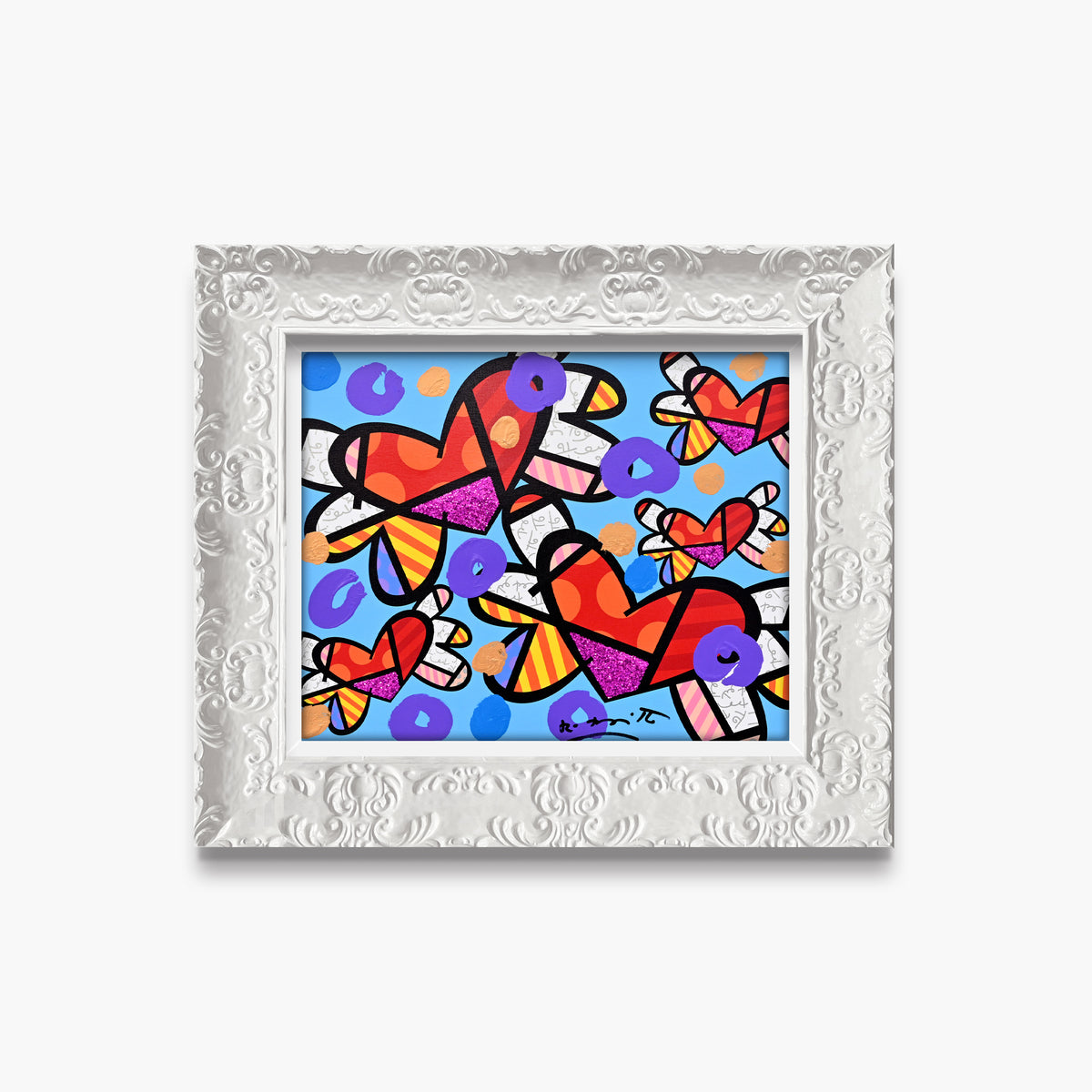 Love Is In The Air Too (Blue) - Mixed Media Original