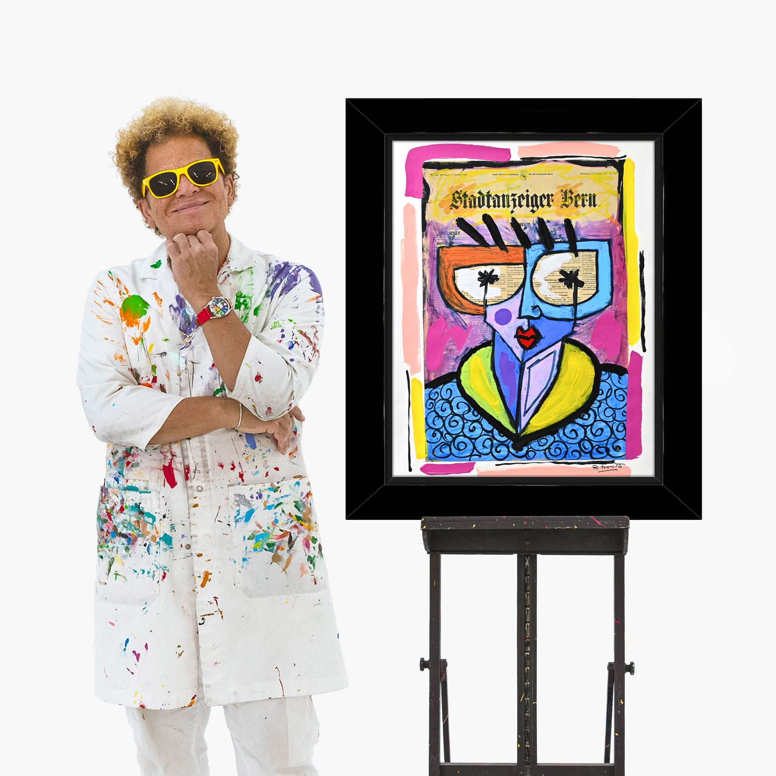 Swiss Lady - Mixed Media Original