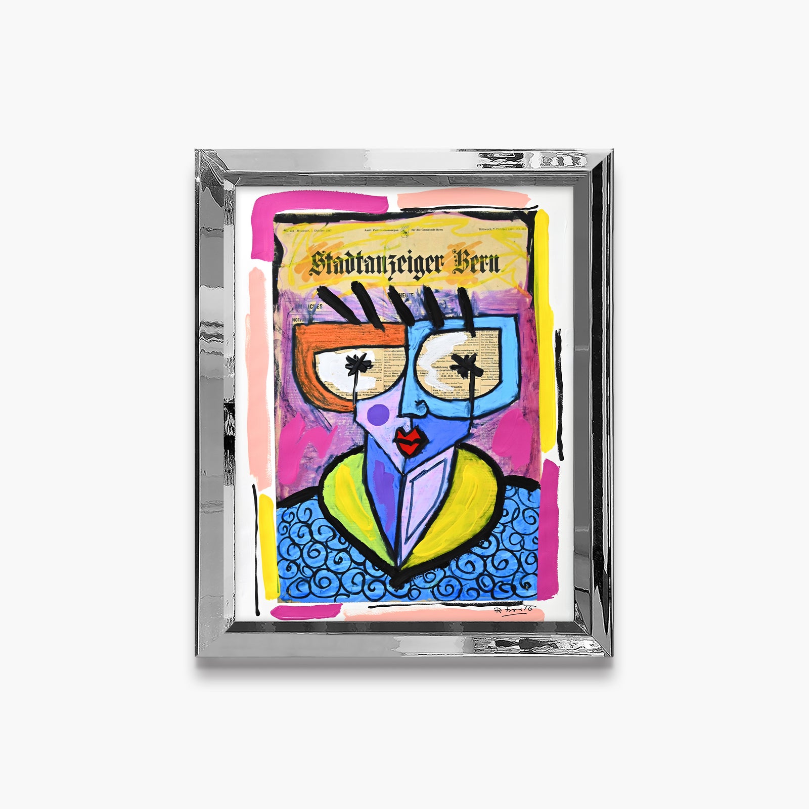Swiss Lady - Mixed Media Original