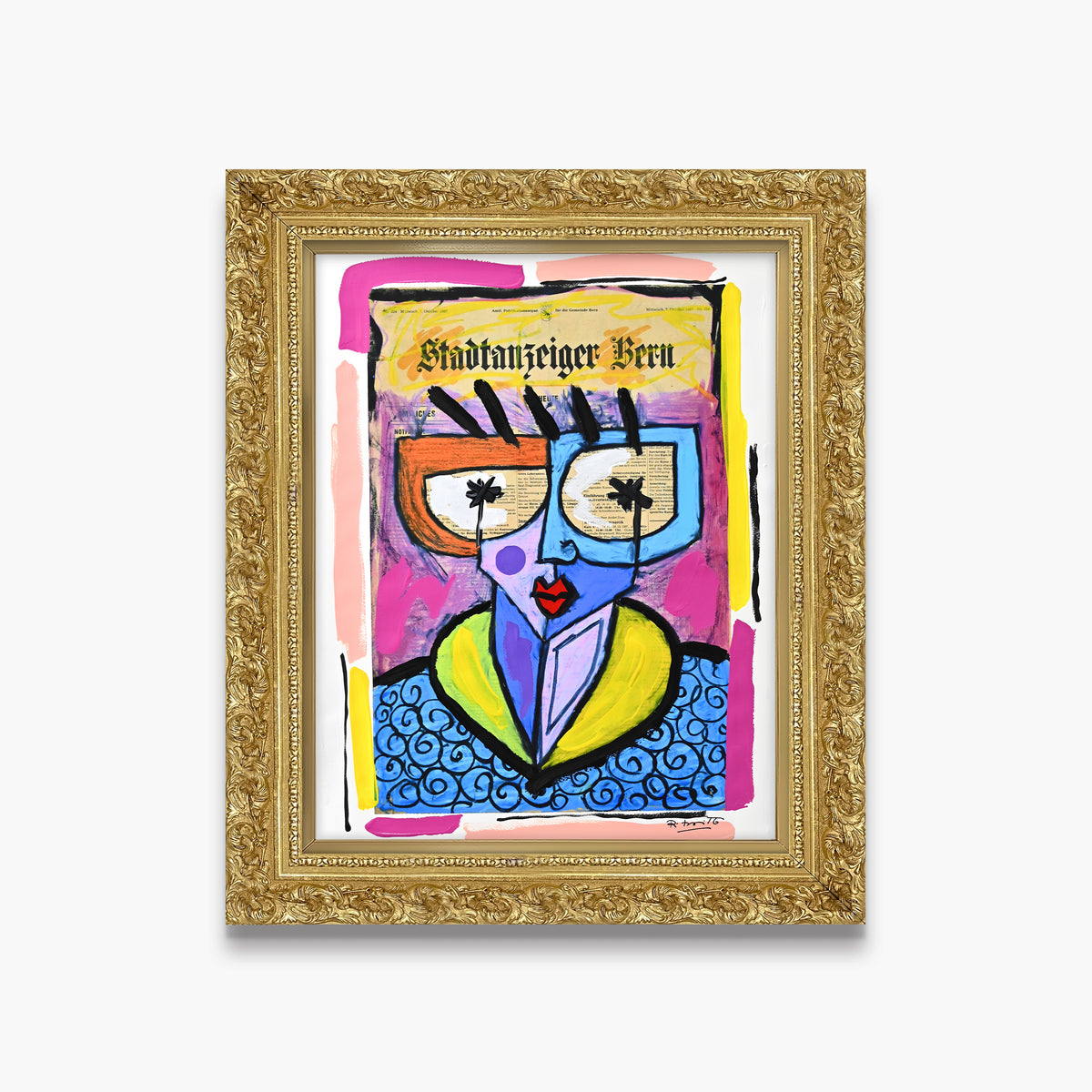 Swiss Lady - Mixed Media Original