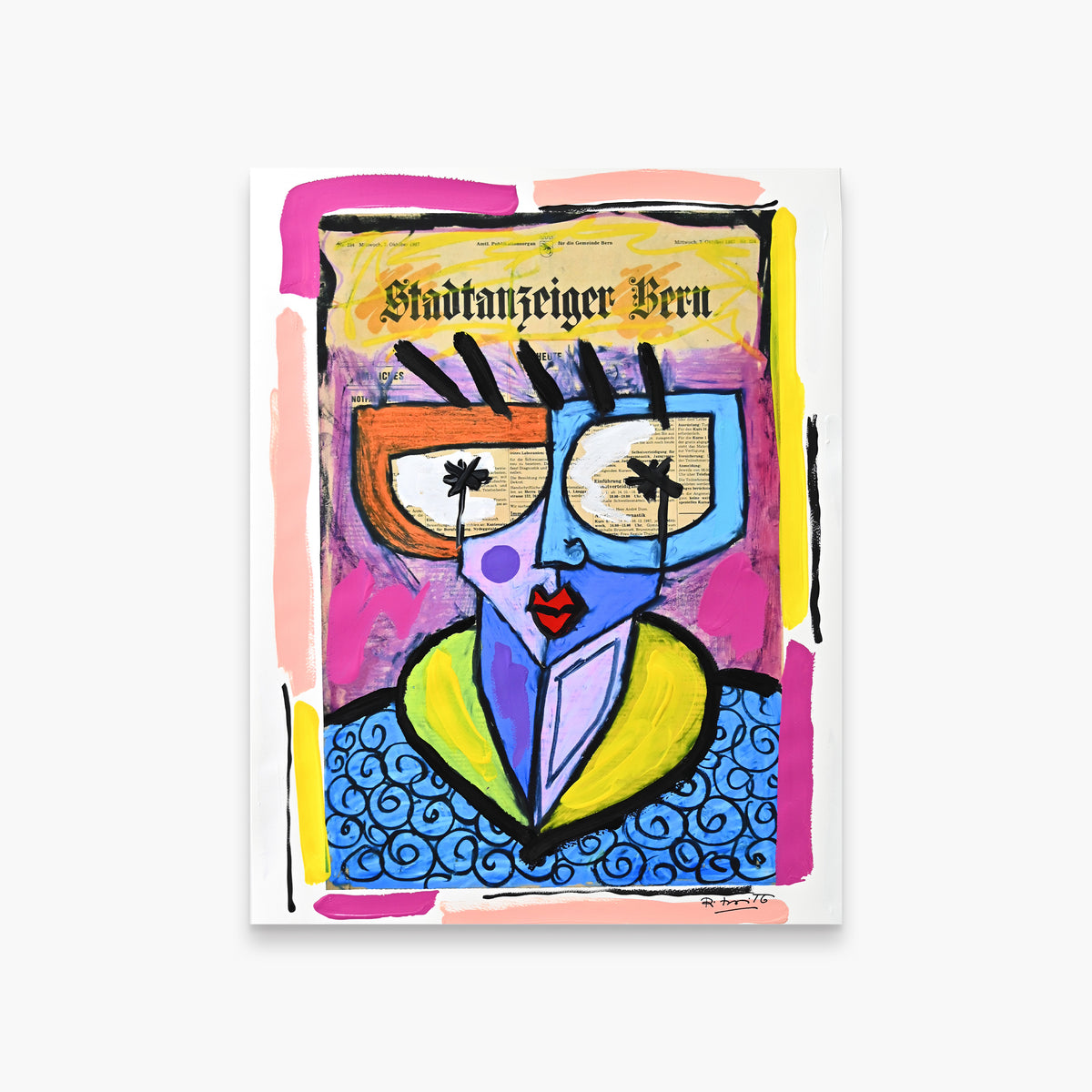 Swiss Lady - Mixed Media Original