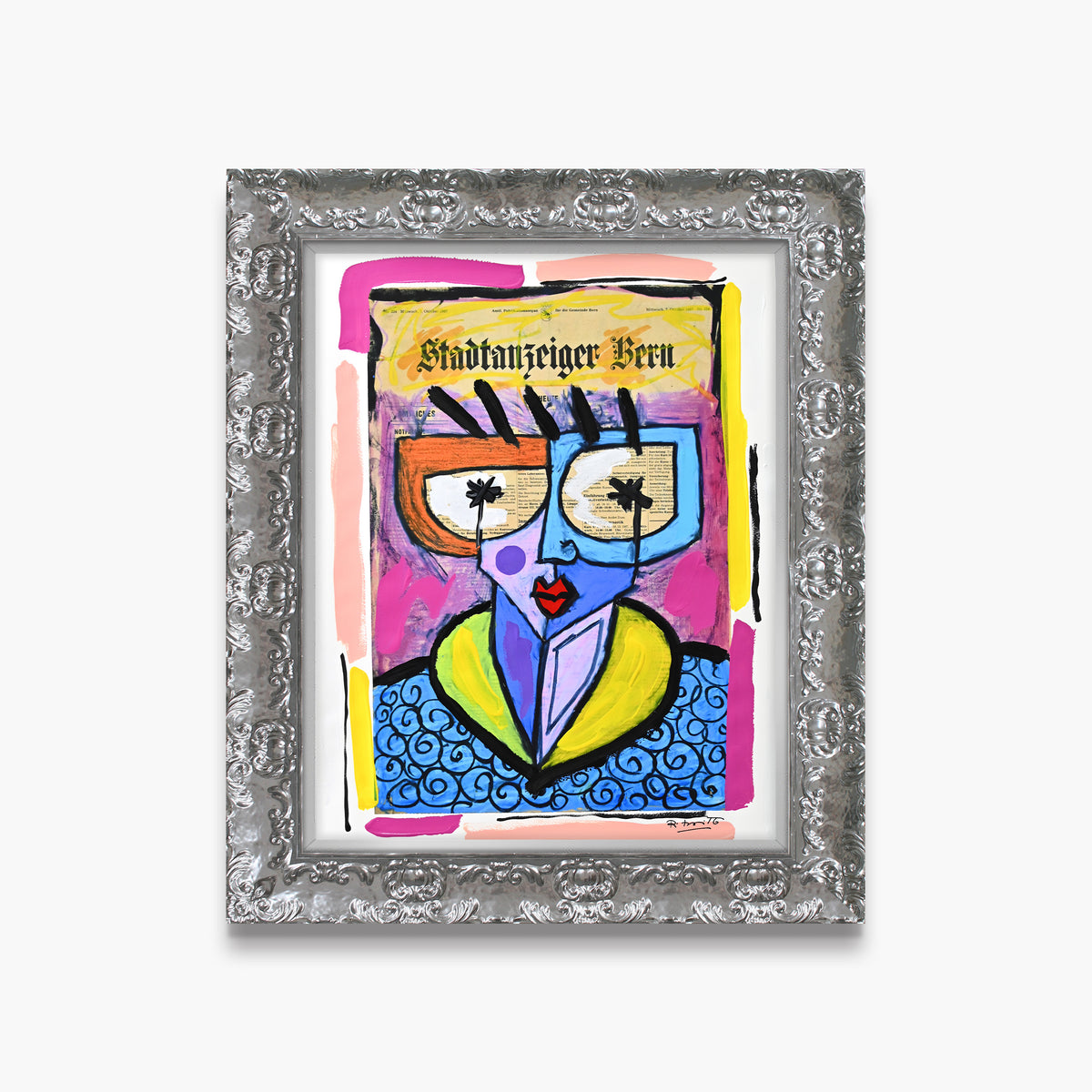 Swiss Lady - Mixed Media Original