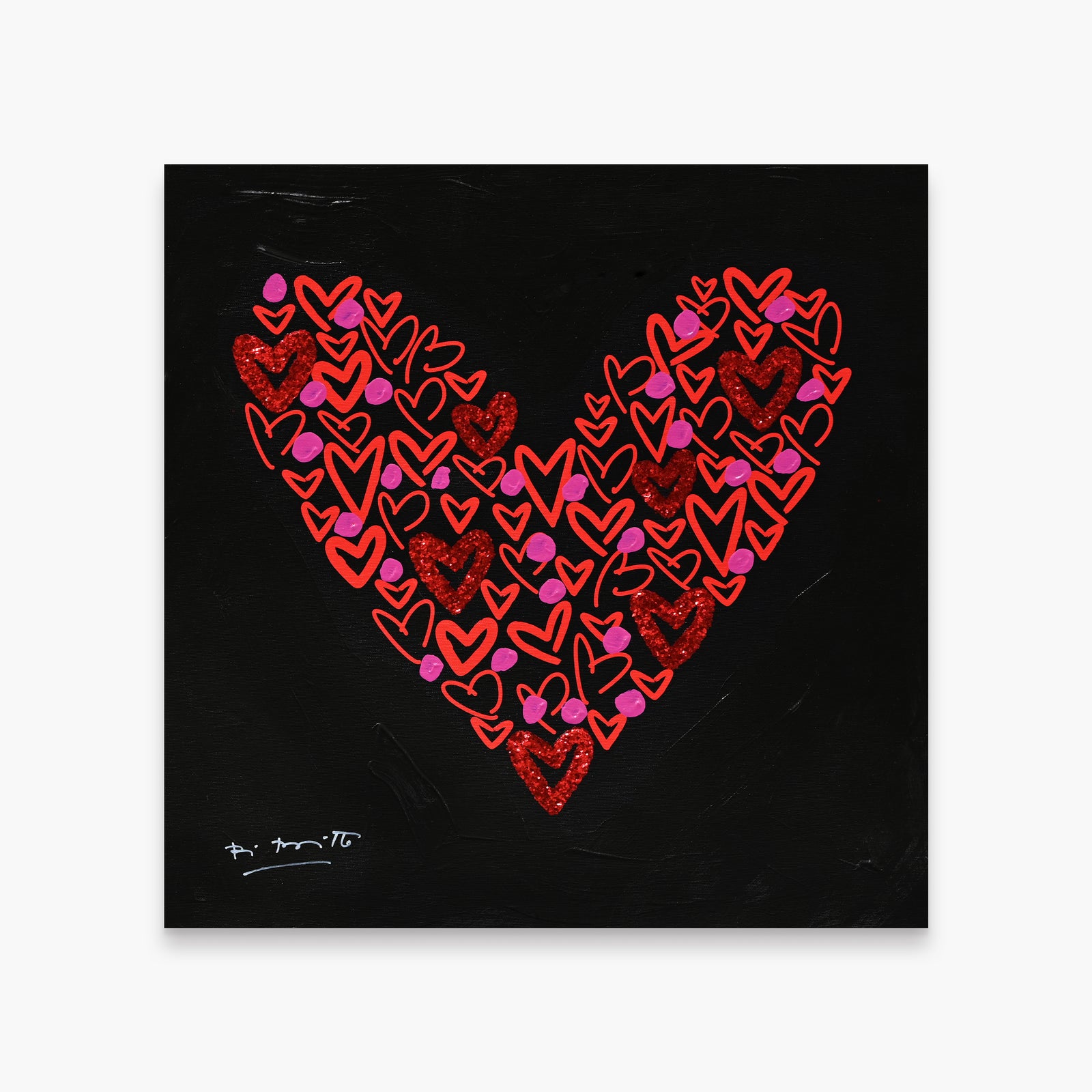 Goodnight Love - Mixed Media Orignal