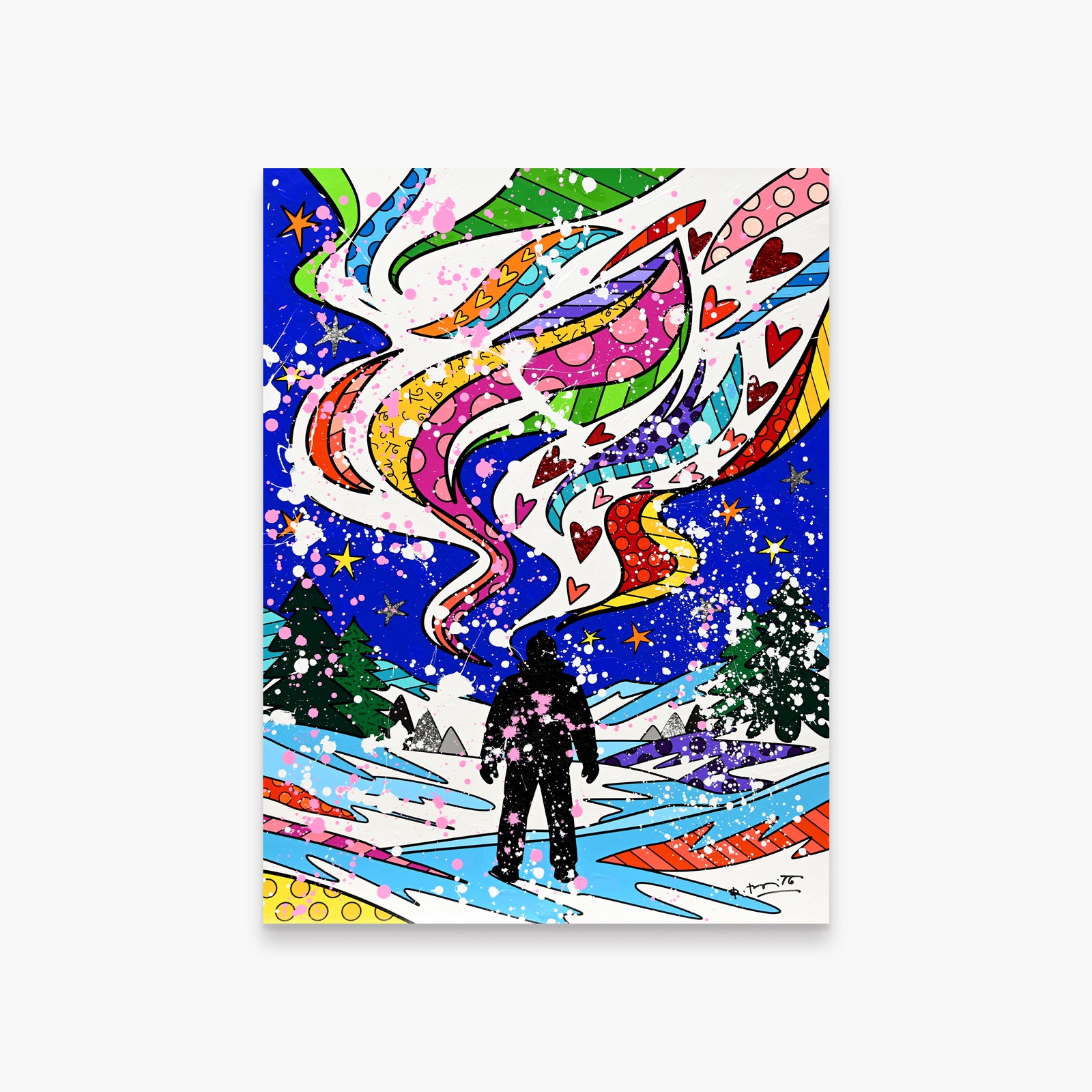 Aurora of Happiness - Mixed Media Original