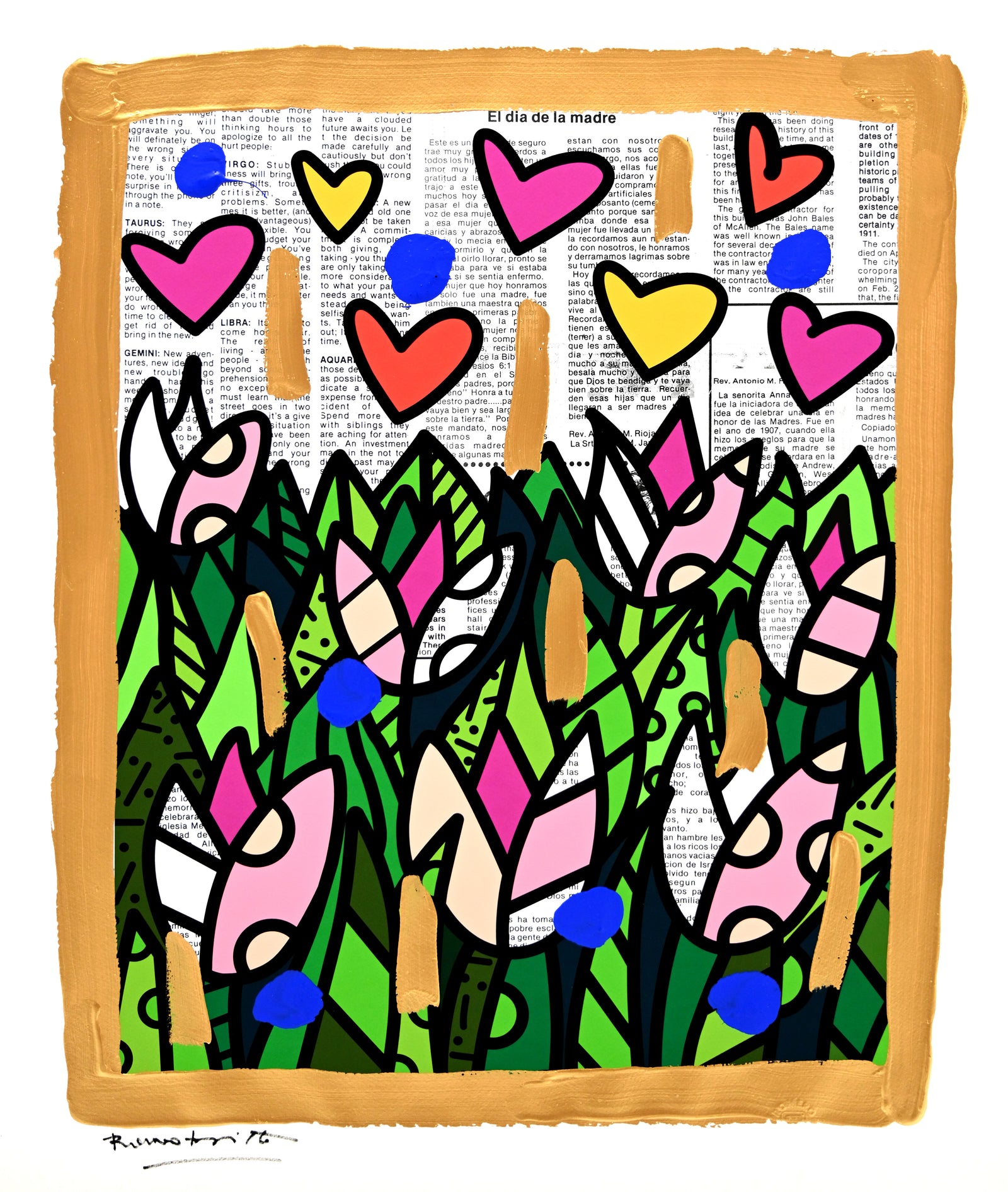 Tulips - Mixed Media Original