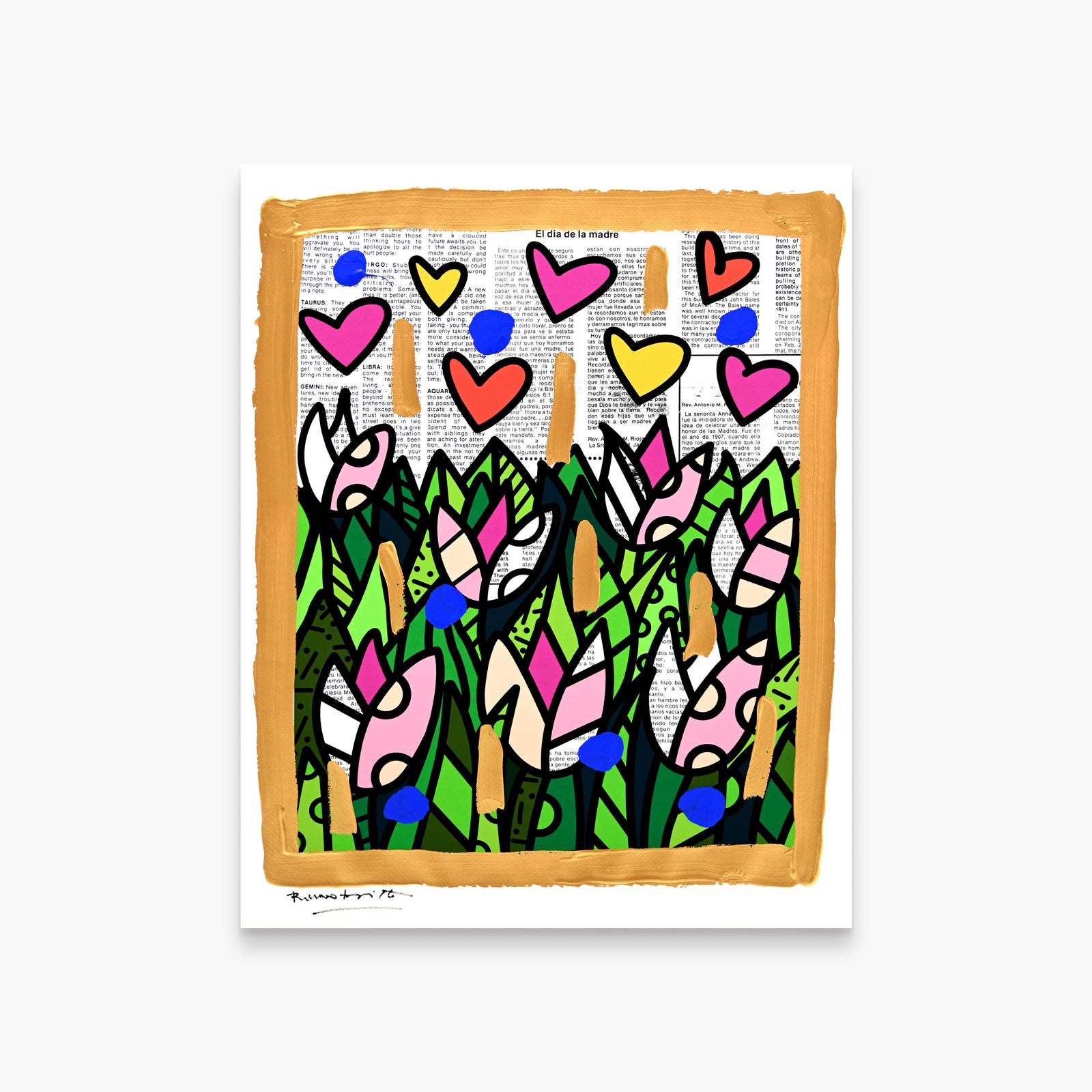 Tulips - Mixed Media Original