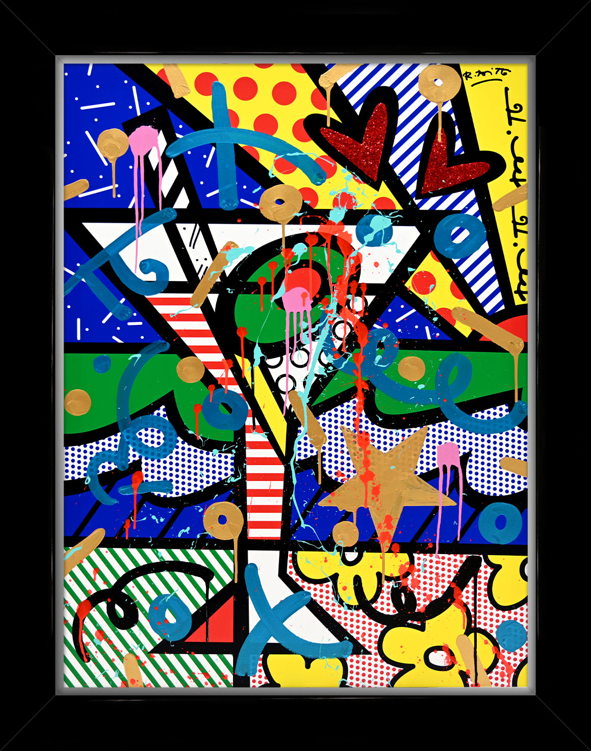 dirty martini mixed media original  artistic colorful design collectible