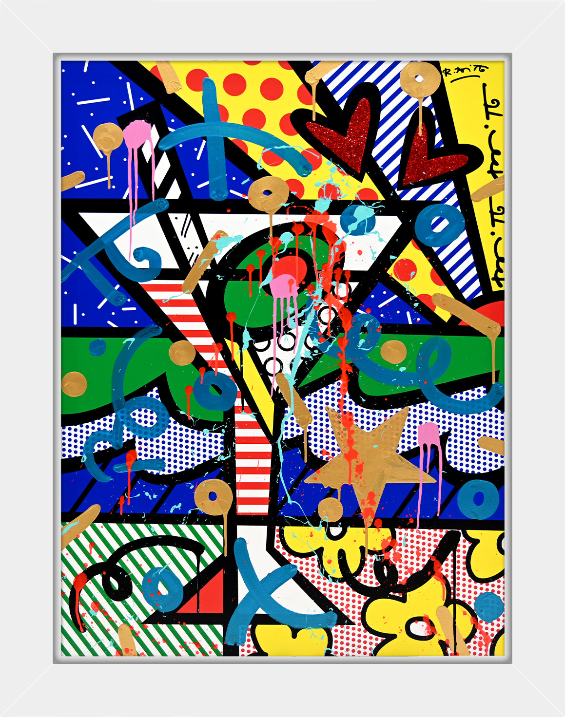 dirty martini mixed media original  artistic colorful design collectible