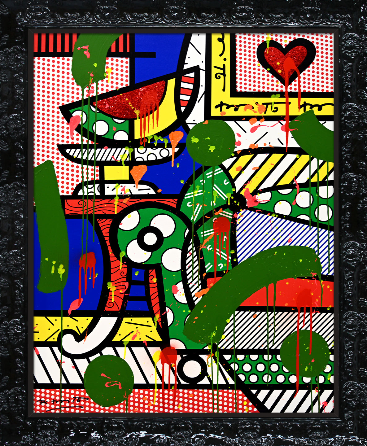 The Green Sofa - Mixed Media Original