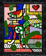 THE GREEN SOFA - Mixed Media Original