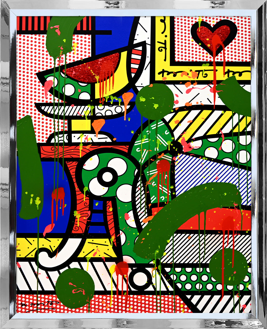 The Green Sofa - Mixed Media Original