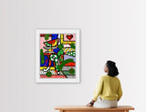 THE GREEN SOFA - Mixed Media Original
