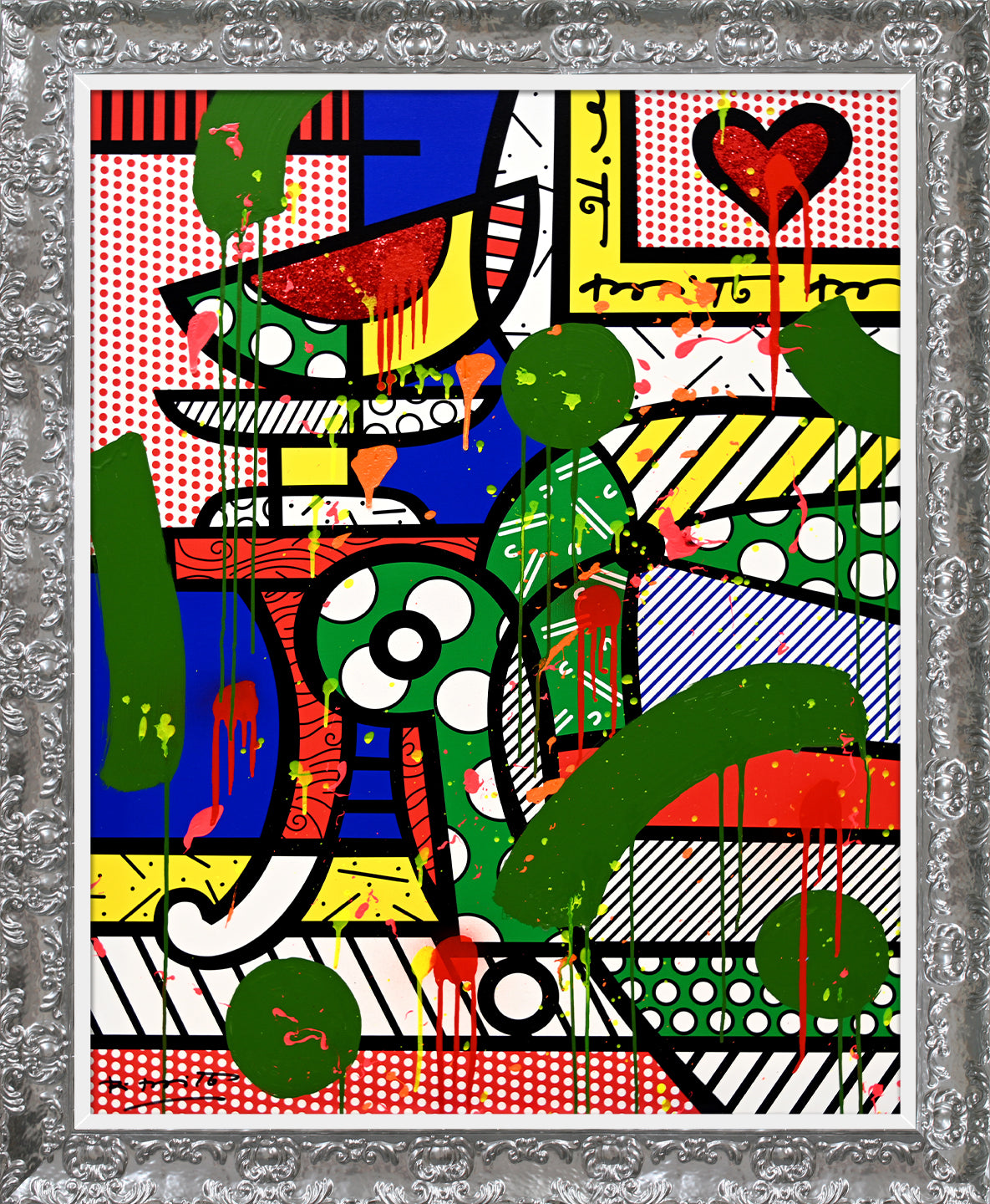 The Green Sofa - Mixed Media Original