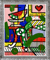 THE GREEN SOFA - Mixed Media Original