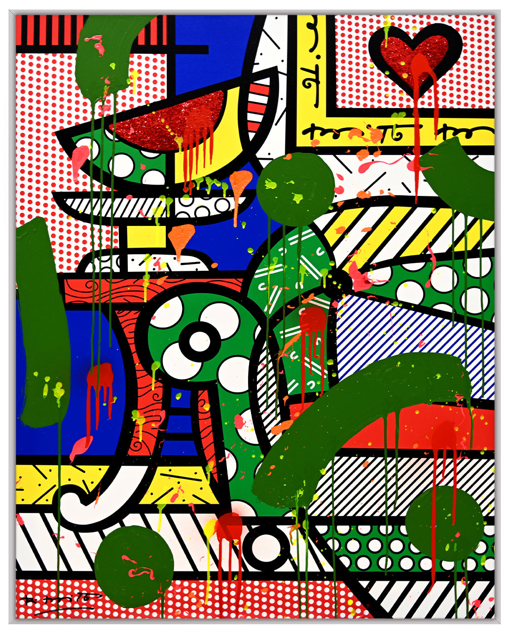 The Green Sofa - Mixed Media Original