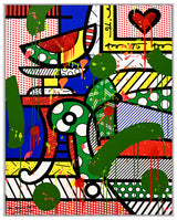 THE GREEN SOFA - Mixed Media Original
