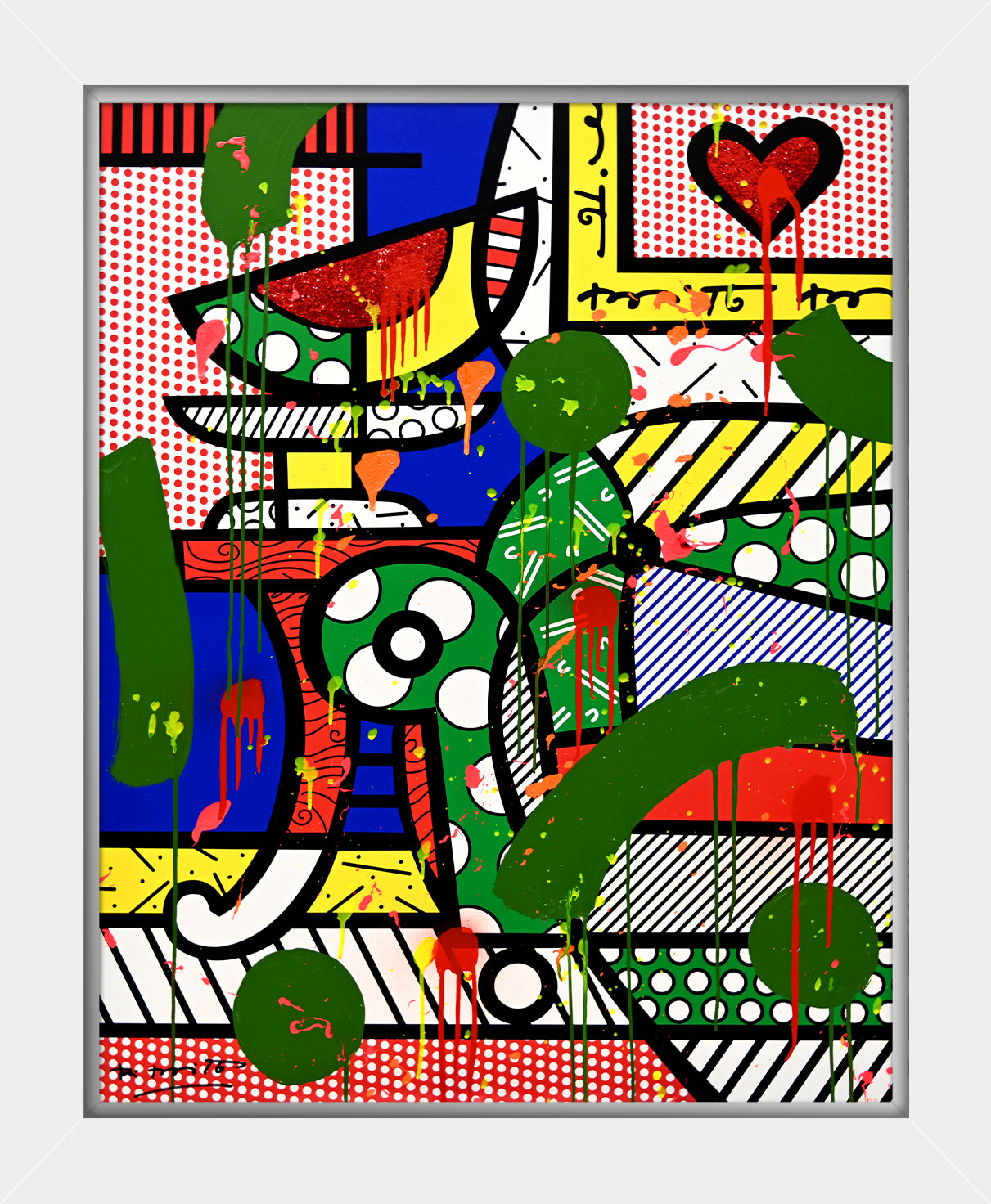 The Green Sofa - Mixed Media Original