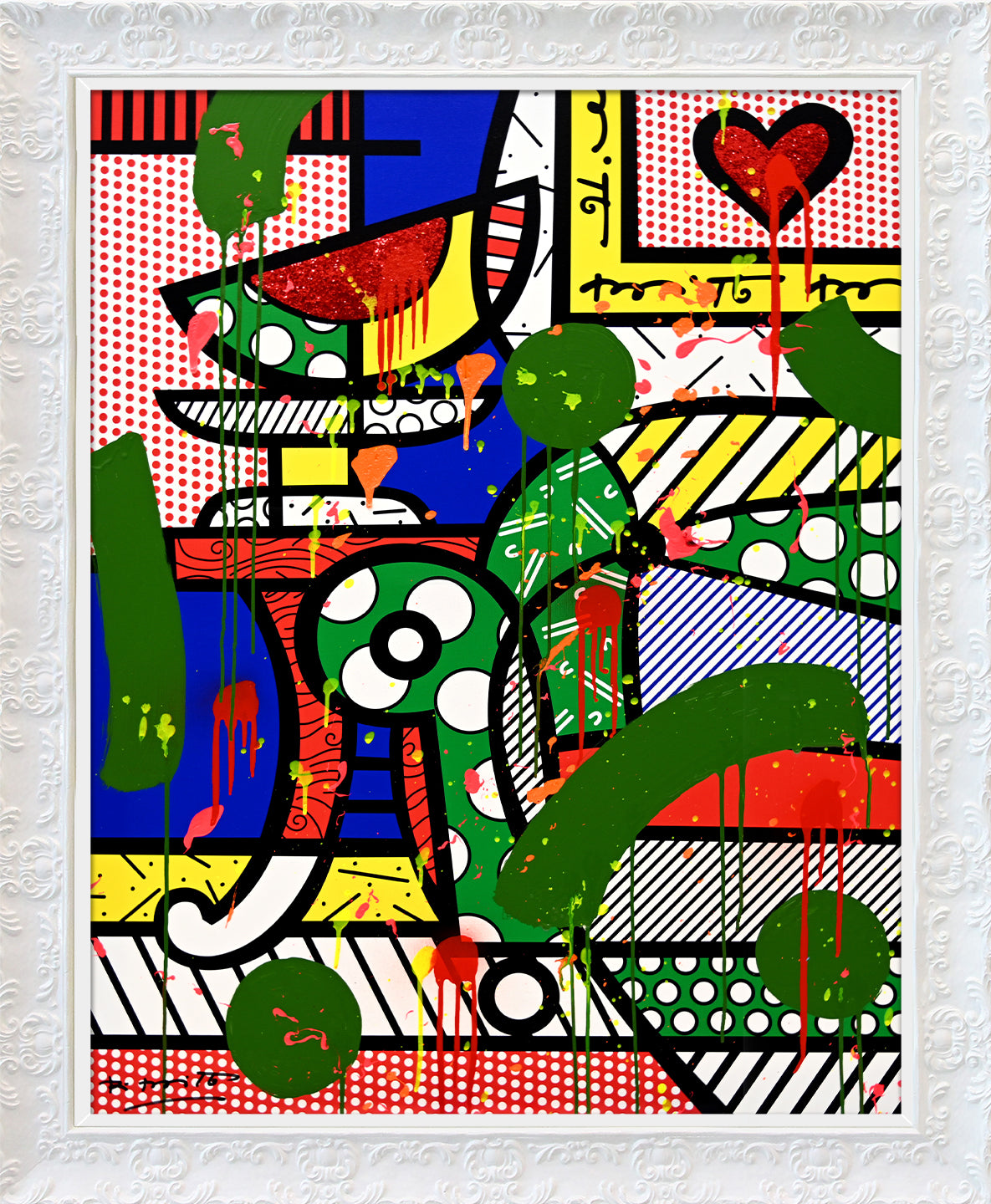 The Green Sofa - Mixed Media Original