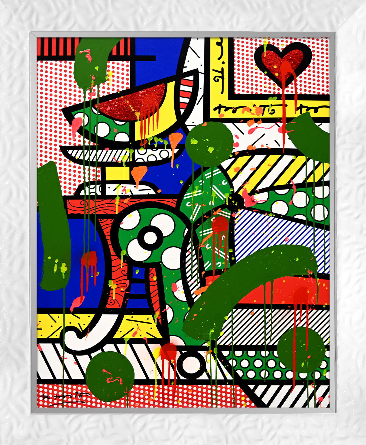 The Green Sofa - Mixed Media Original