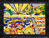 CALIFORNIA POOL - Mixed Media Original