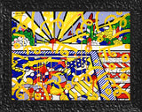 CALIFORNIA POOL - Mixed Media Original