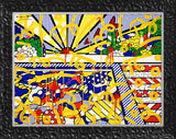 CALIFORNIA POOL - Mixed Media Original