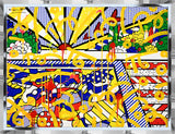 CALIFORNIA POOL - Mixed Media Original