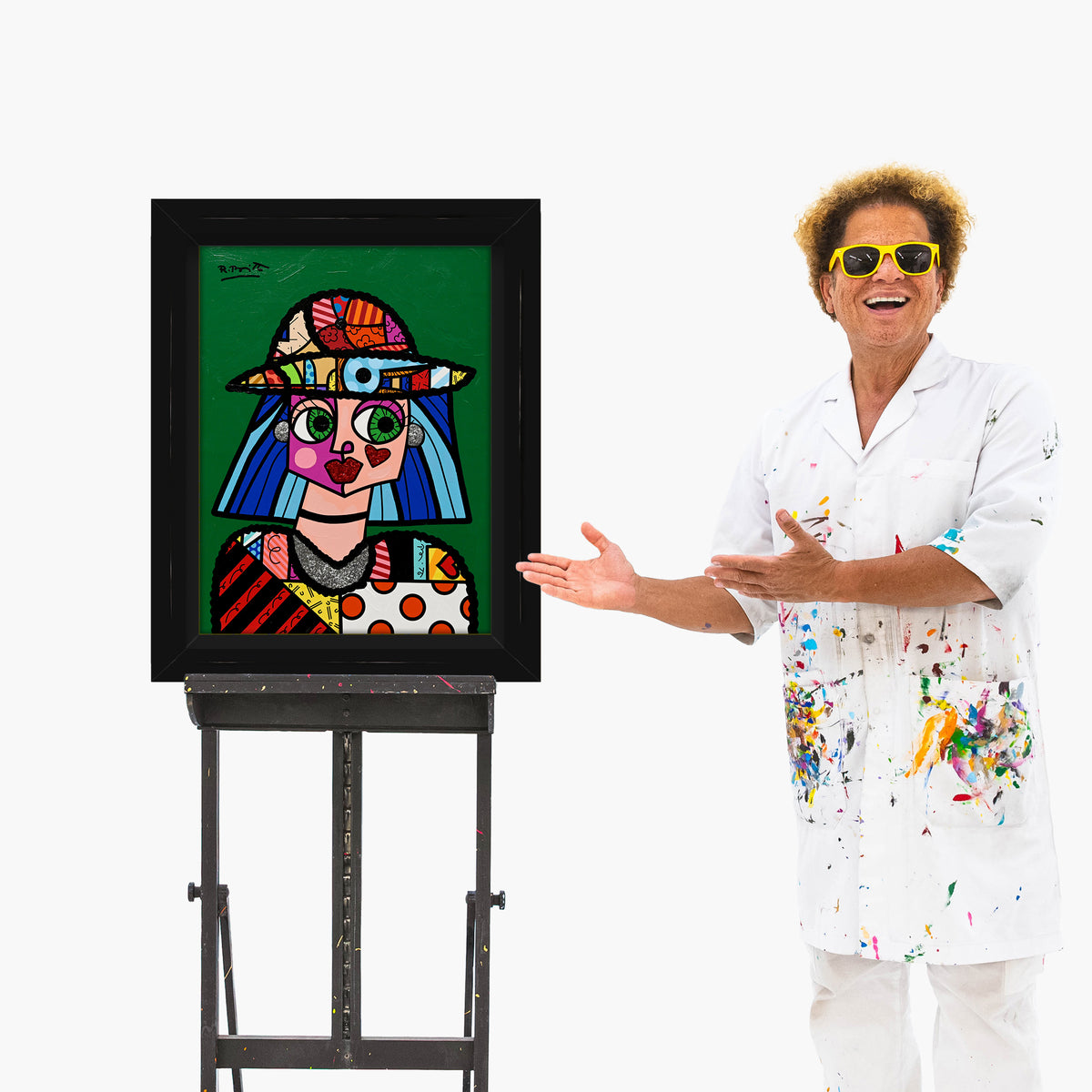Britto Hat - Mixed Media Original