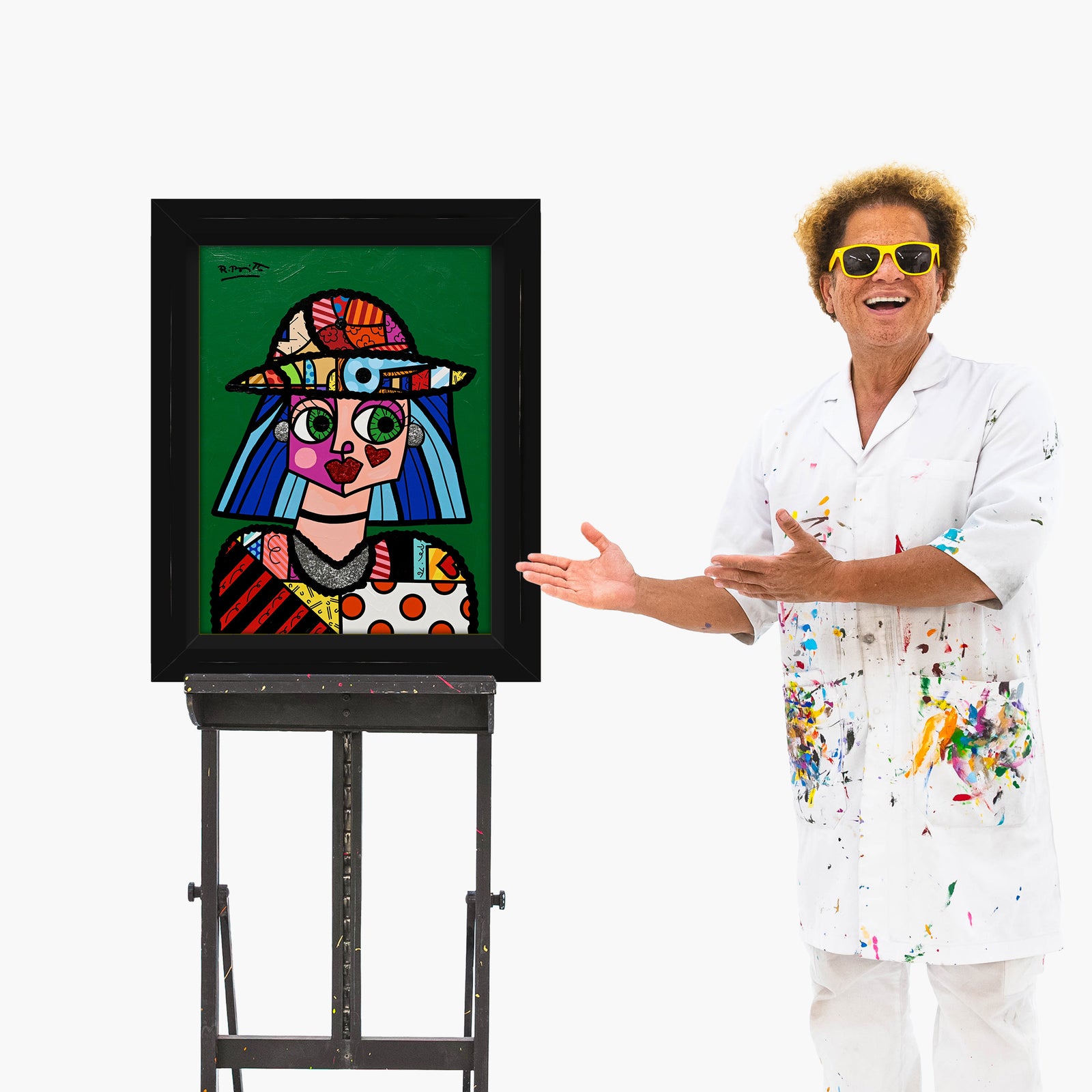Britto Hat - Mixed Media Original