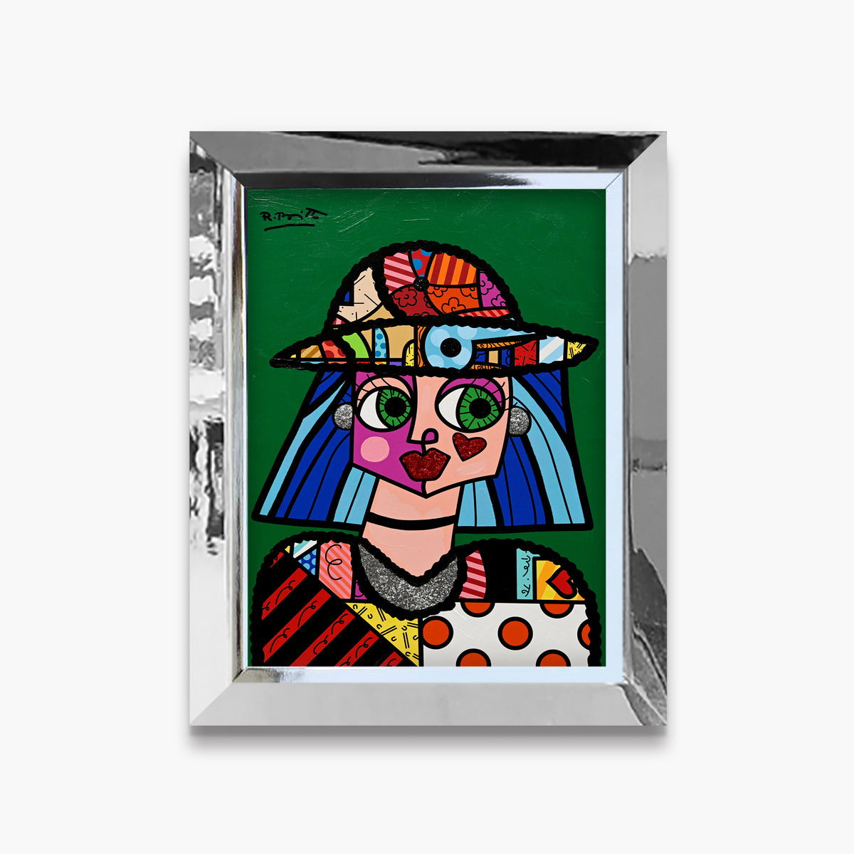 Britto Hat - Mixed Media Original