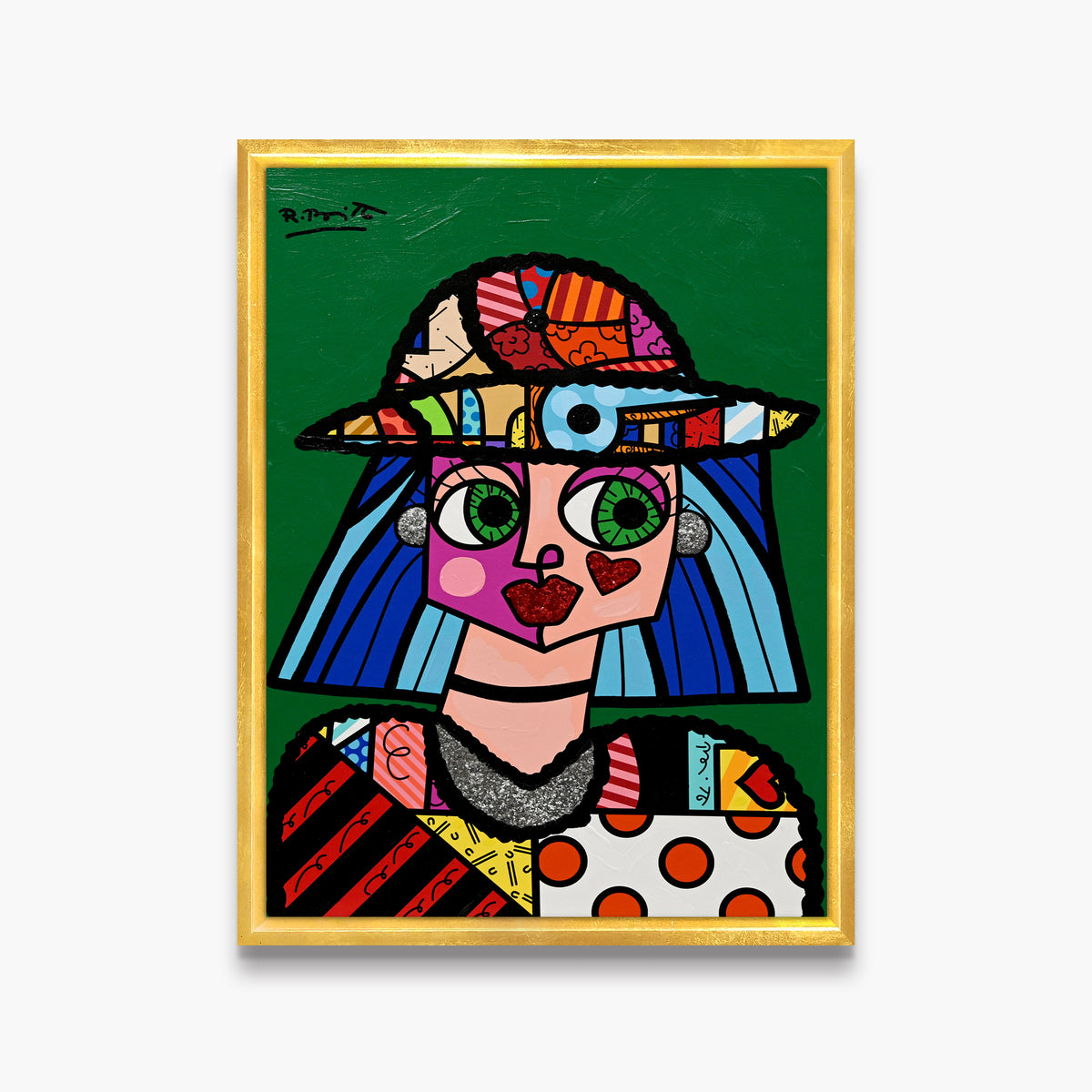 Britto Hat - Mixed Media Original