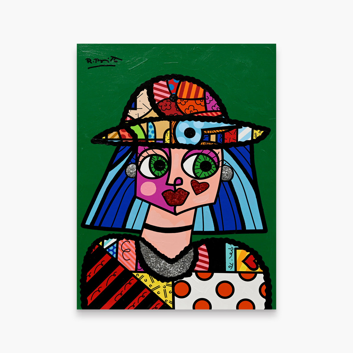 Britto Hat - Mixed Media Original
