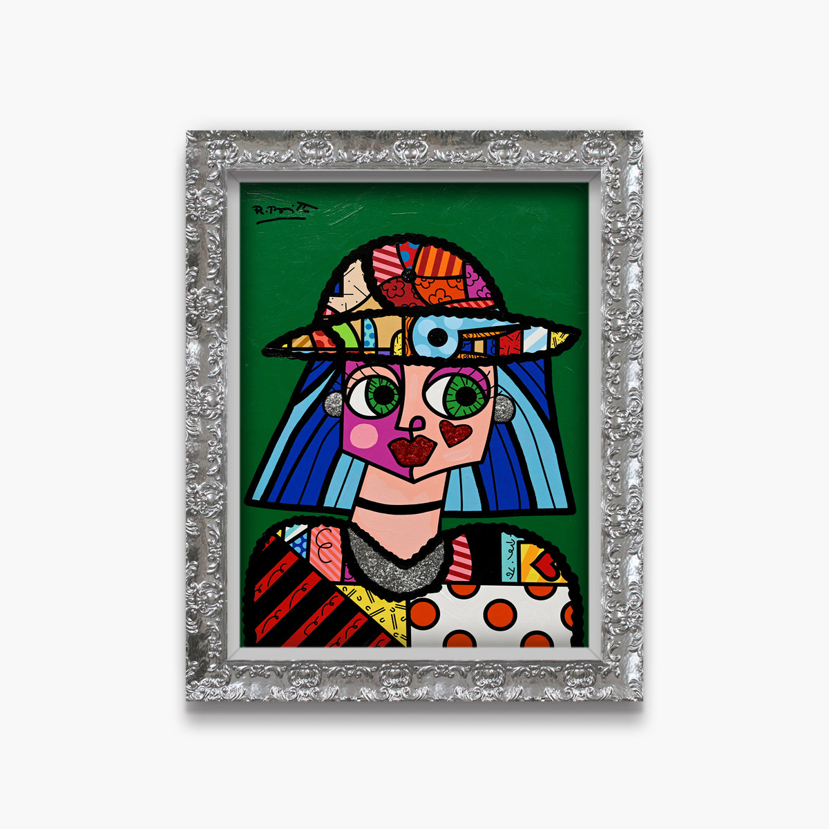 Britto Hat - Mixed Media Original