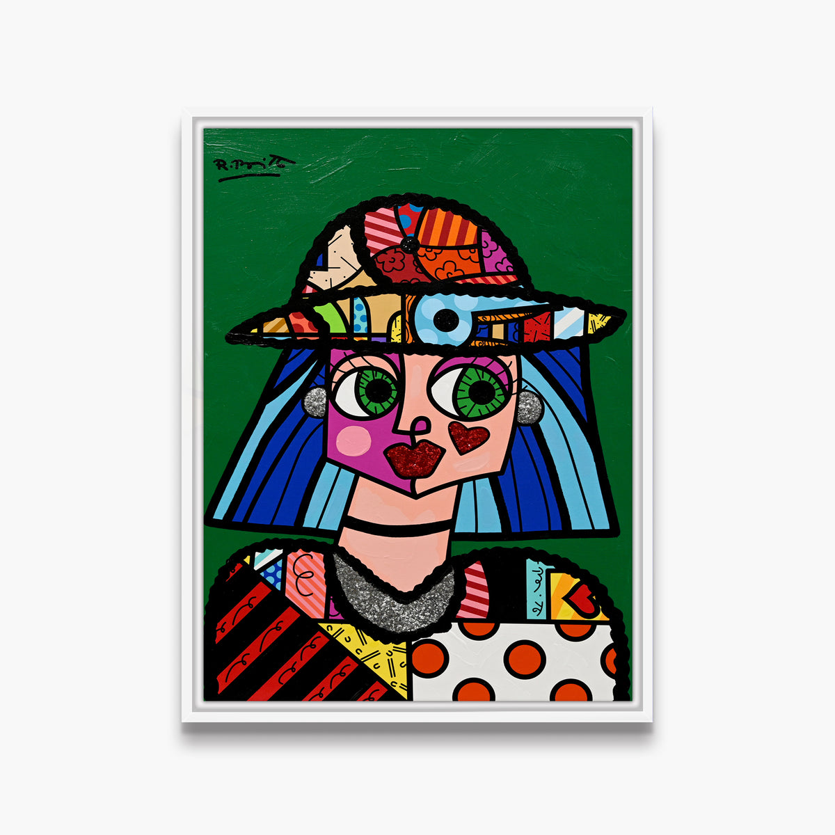 Britto Hat - Mixed Media Original