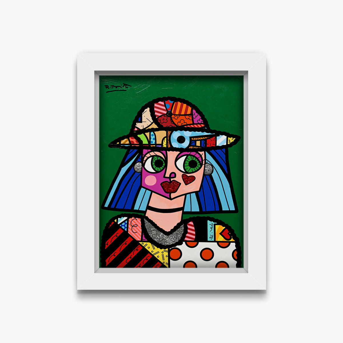Britto Hat - Mixed Media Original