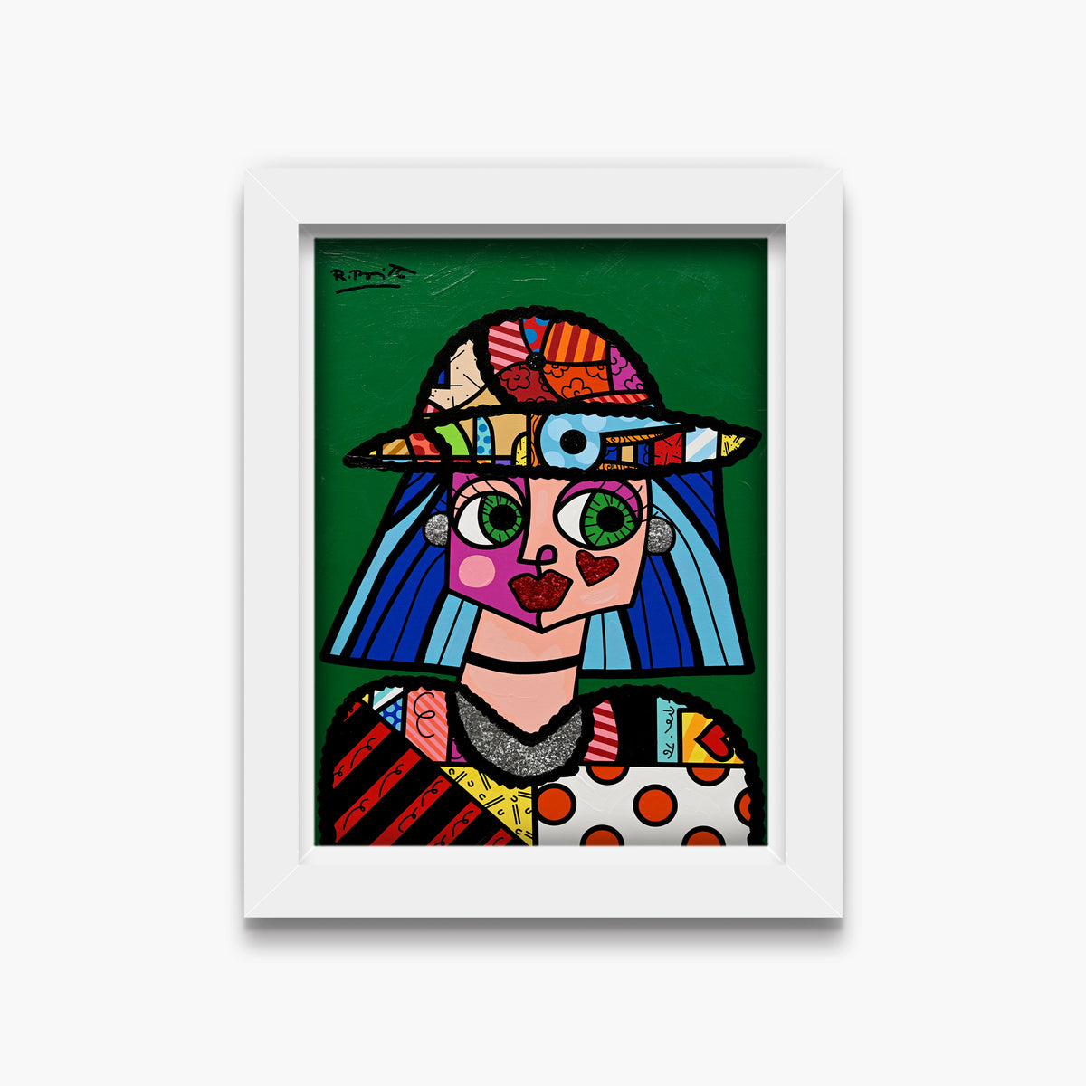 Britto Hat - Mixed Media Original
