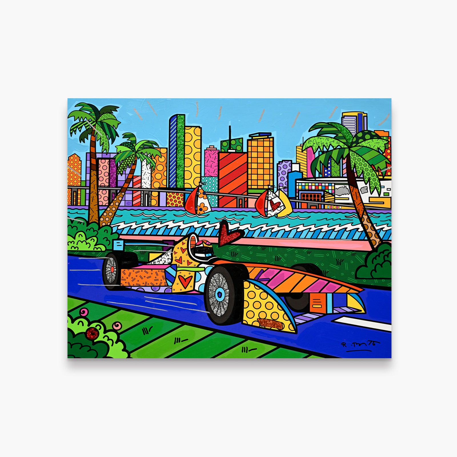 Miami Grand Prix - Mixed Media Original