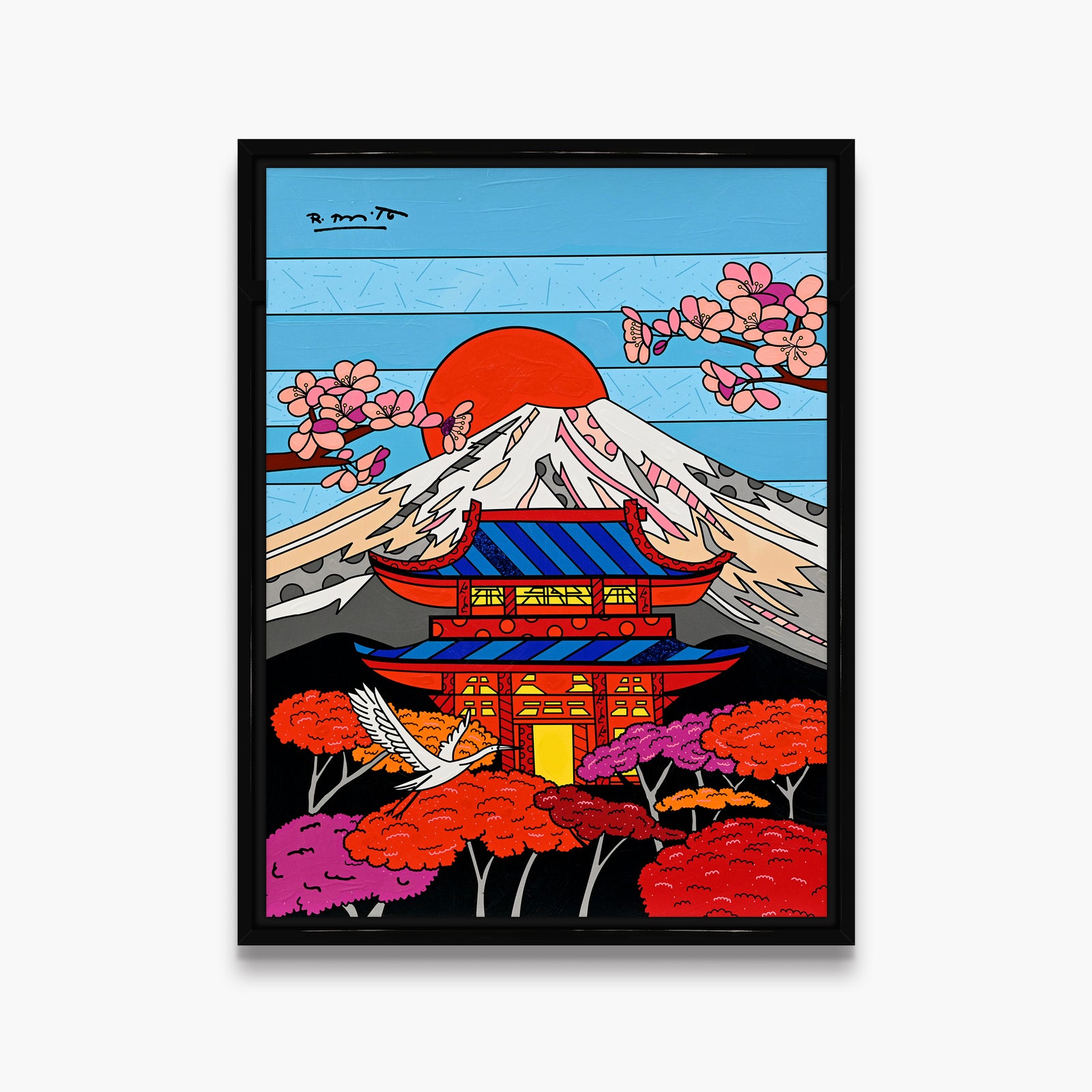 Temple of The Rising Sun - Mixed Media Original