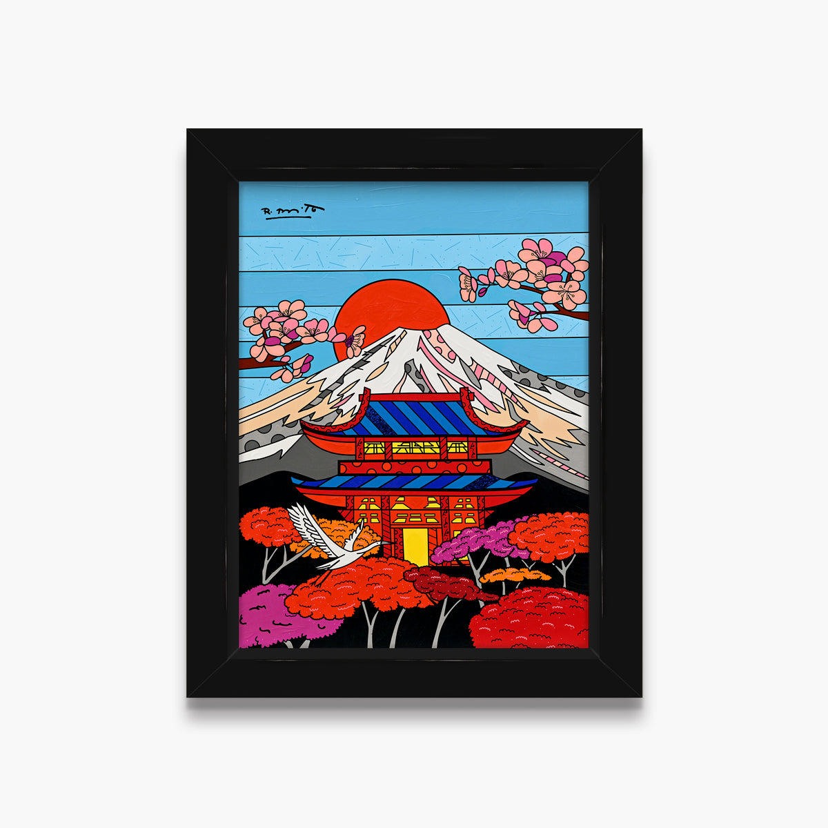 Temple of The Rising Sun - Mixed Media Original