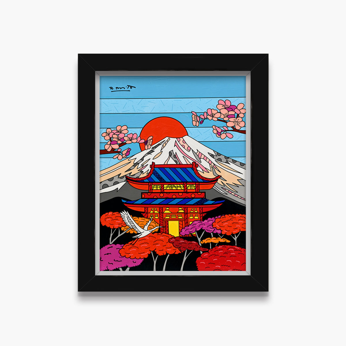 Temple of The Rising Sun - Mixed Media Original