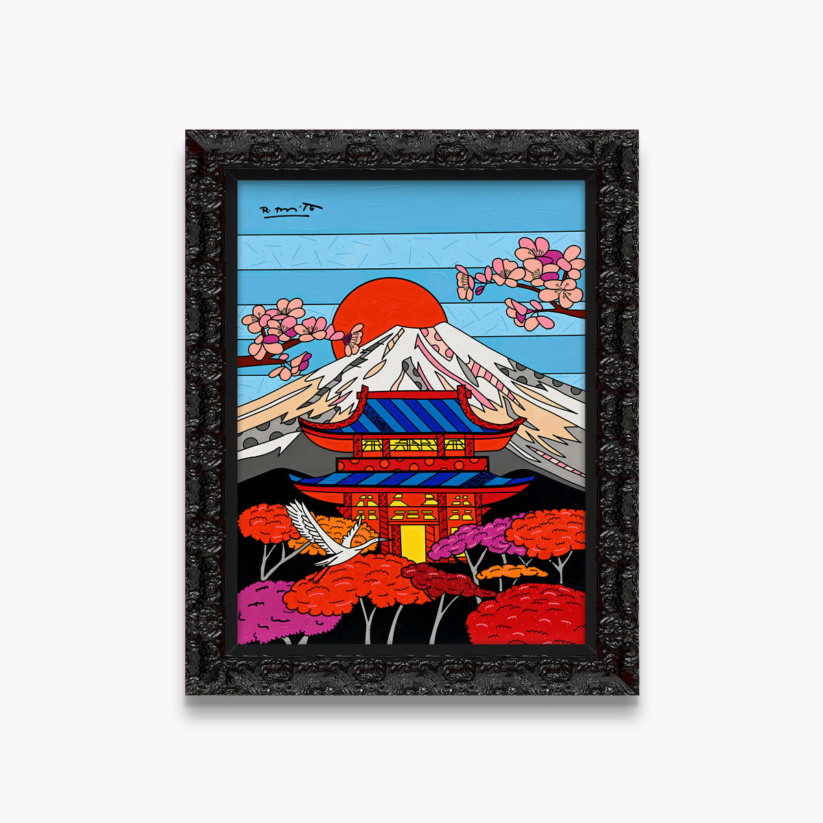Temple of The Rising Sun - Mixed Media Original