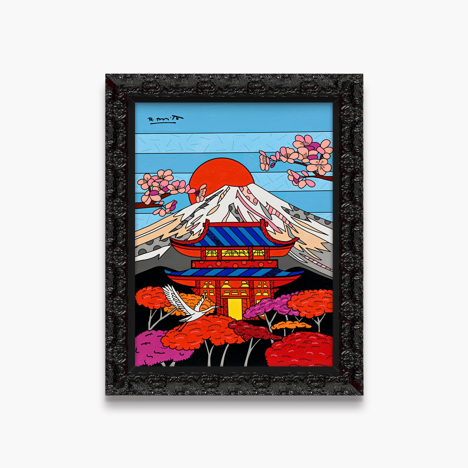Temple of The Rising Sun - Mixed Media Original