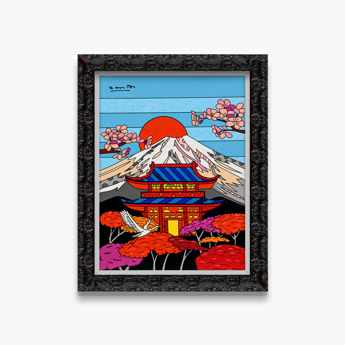 Temple of The Rising Sun - Mixed Media Original