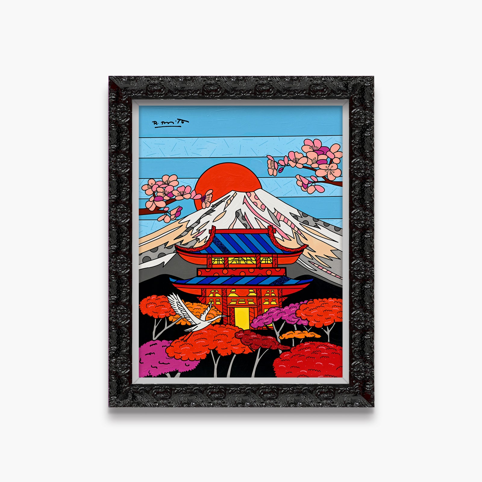 Temple of The Rising Sun - Mixed Media Original