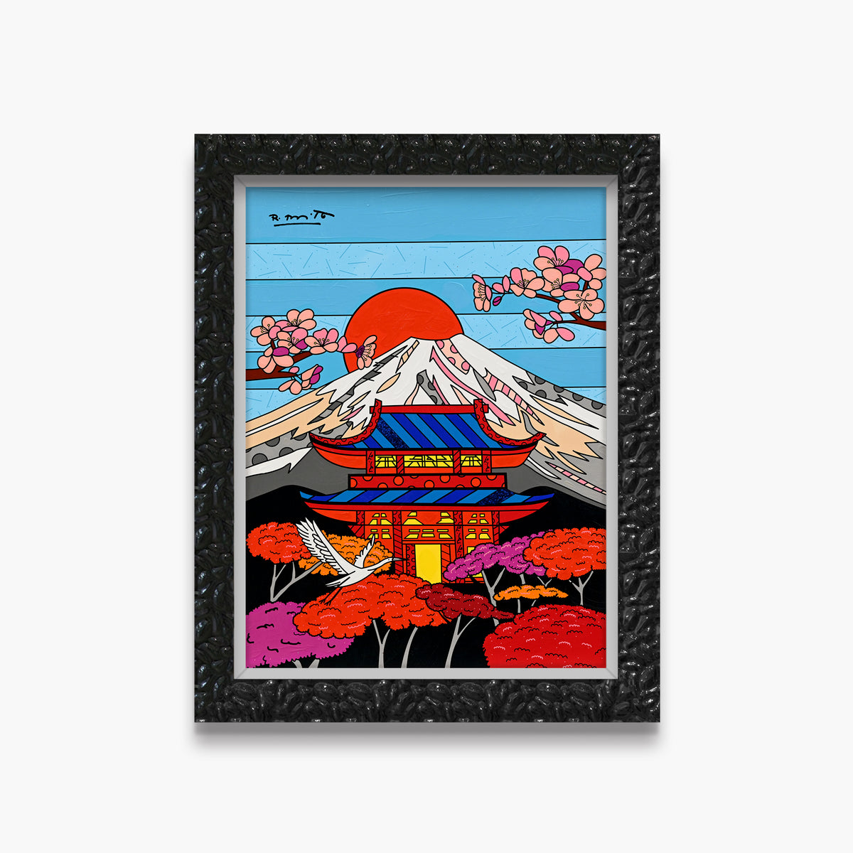 Temple of The Rising Sun - Mixed Media Original