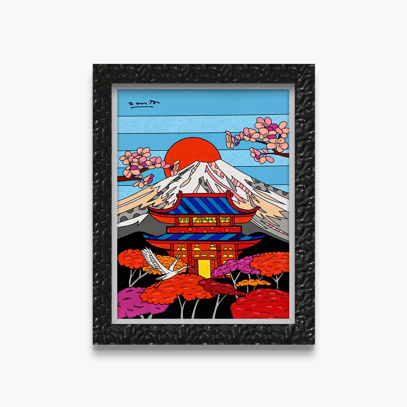 Temple of The Rising Sun - Mixed Media Original