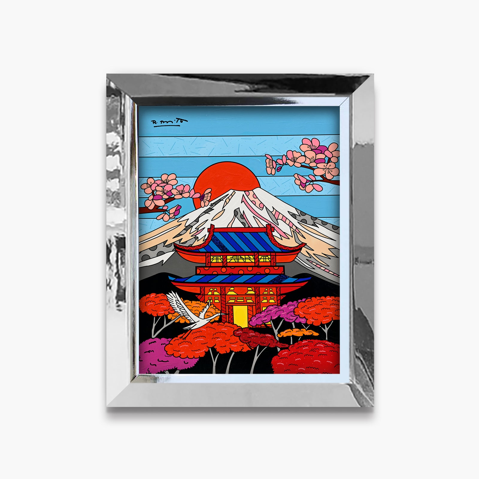 Temple of The Rising Sun - Mixed Media Original